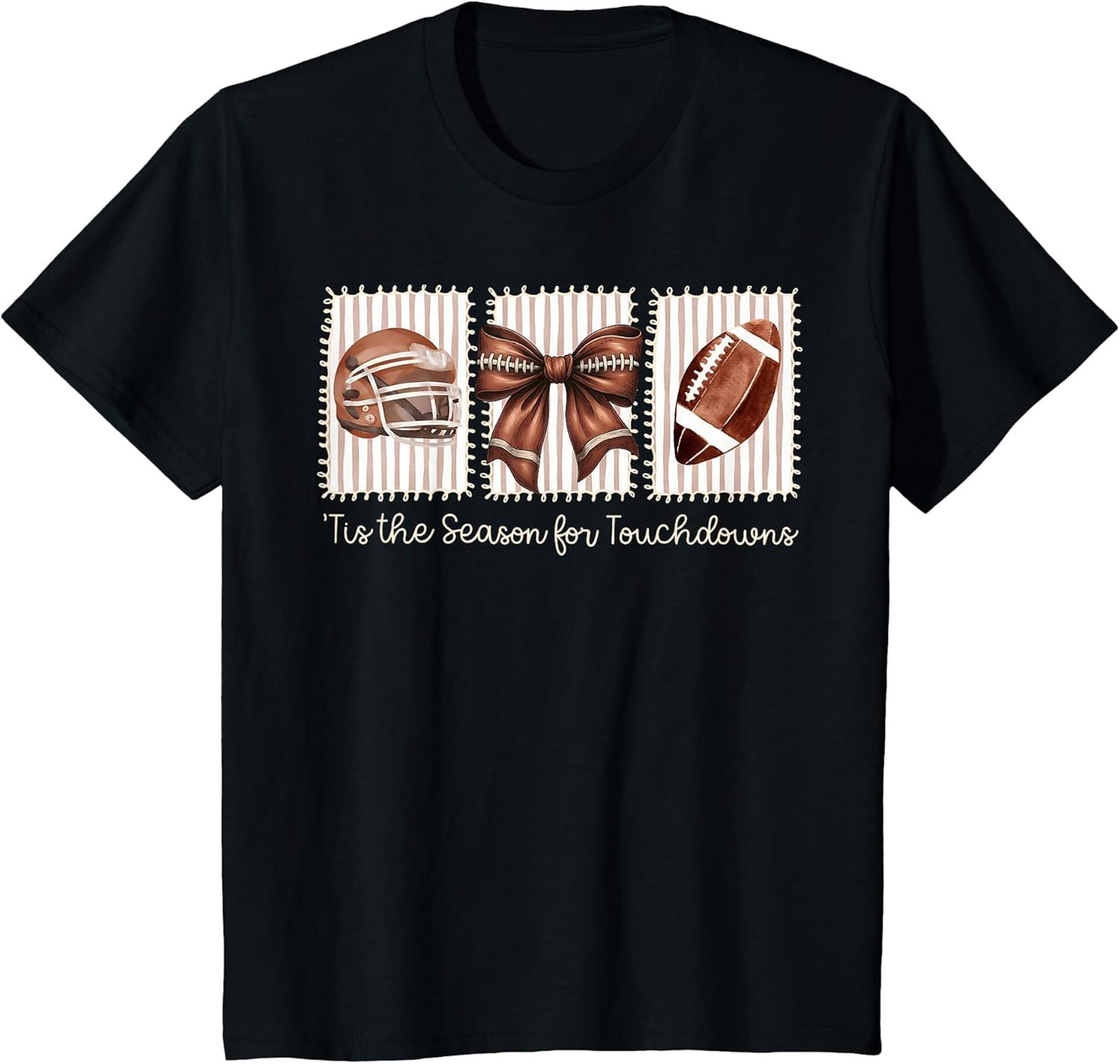 Tis The Season for Touchdowns Football Game Day Coquette Bow