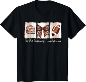 Tis The Season for Touchdowns Football Game Day Coquette Bow