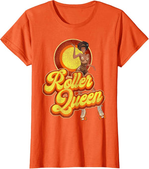 Cool Roller Skating Skate Girl 1970S Retro Afro