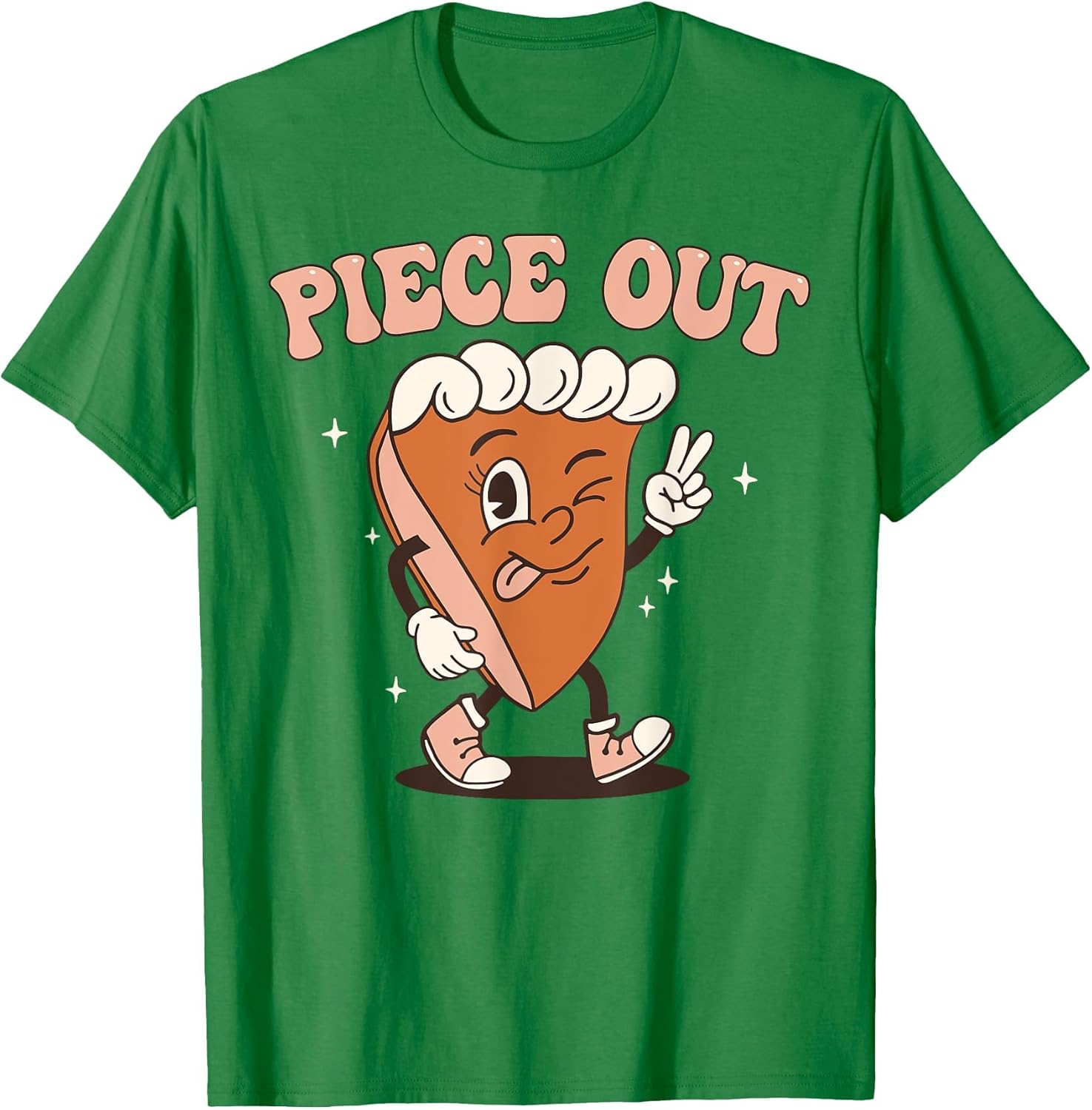 Groovy Thankful Pumpkin Pie Retro Piece Out Thanksgiving