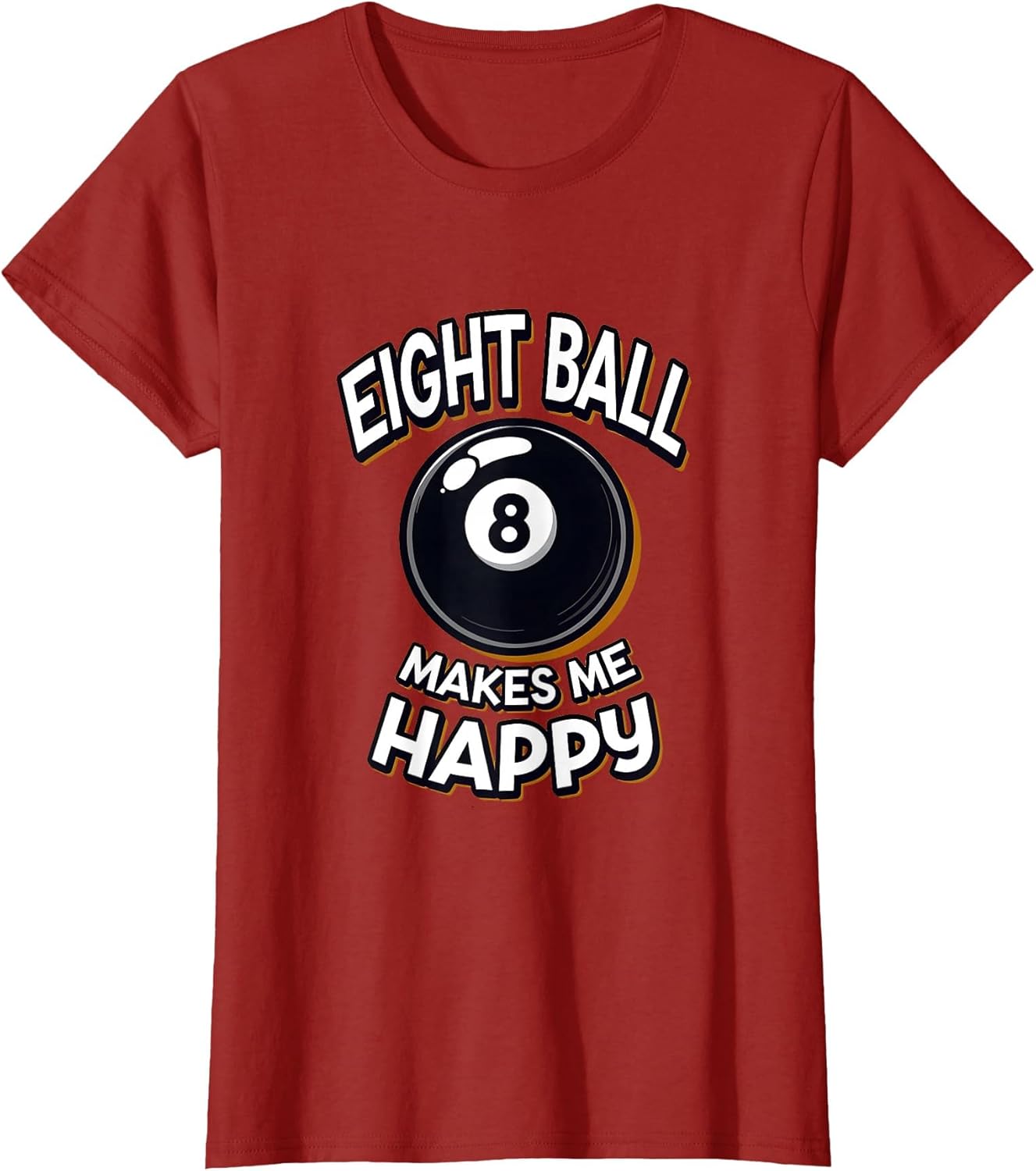 Eight Ball Makes Me Happy Billiards Design