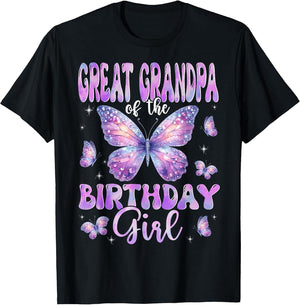 Great Grandpa of The Birthday Girl Butterfly Family Matching