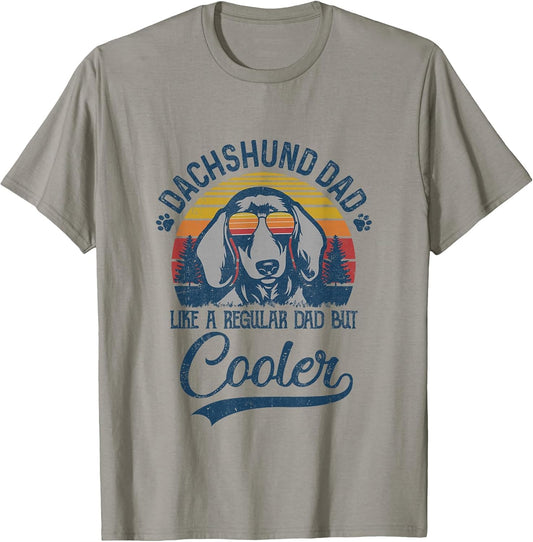 Vintage Dachshund Dad Like A Regular Dad But Cooler Funny