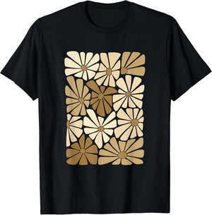 Tan Color Flowers Block Tan Graphic