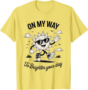 On My Way to Brighten Your Day Cute Sun Design