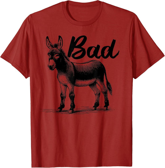 Funny Bad Ass Donkey Shirt Badass Donkey Retro Donkeys Meme