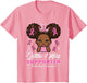 Breast Cancer Little Miss Supporter Afro Girl Kids Toddler
