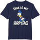 Disney Mickey and Friends Donald Duck Happy Face , Men's Big and Tall, Navy Blue, 2X Tall