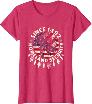 Homeland Security Since 1492 USA Flag Distressed Headdress