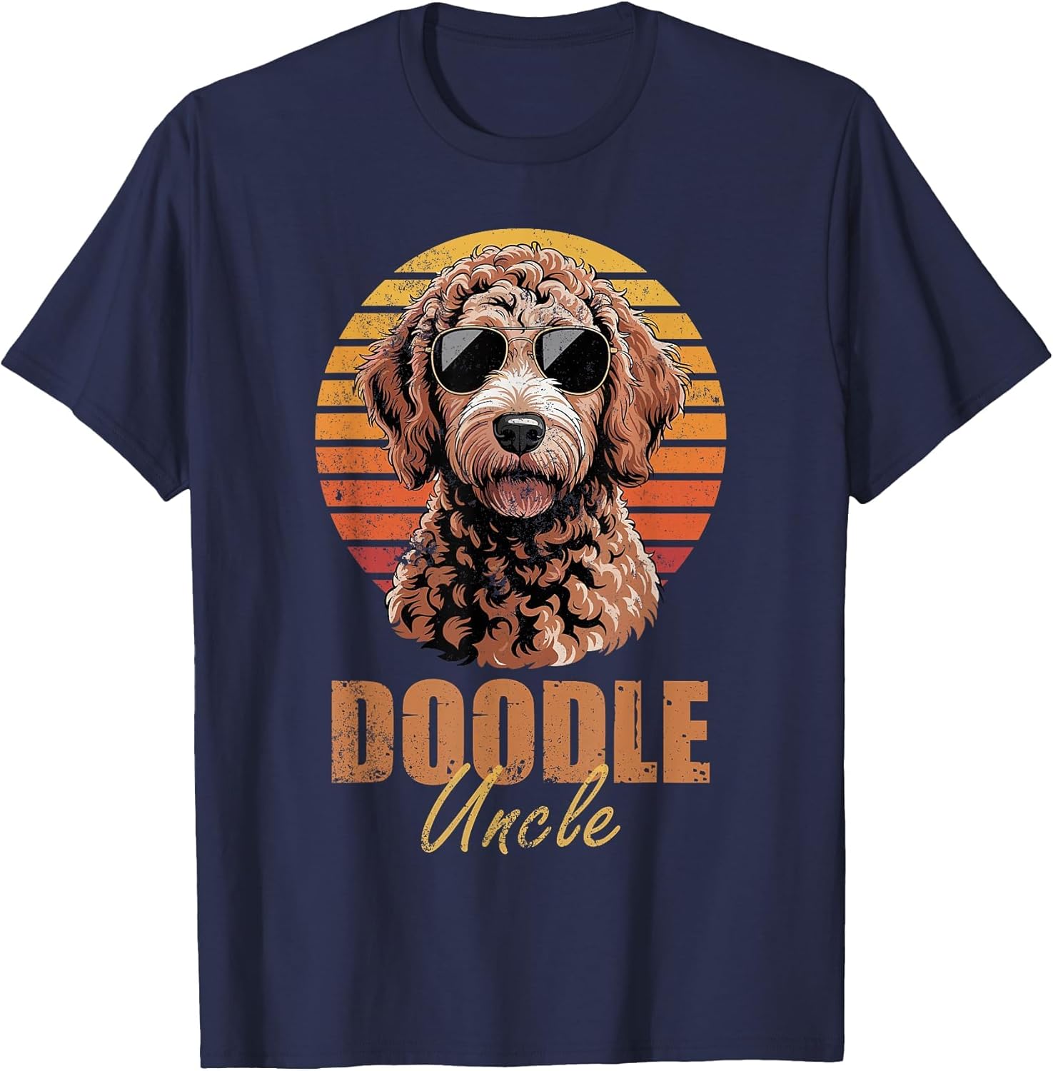 Cool Retro Doodle Uncle Funny Vintage Dog Lovers