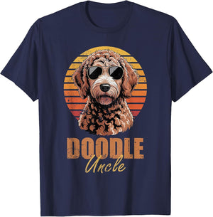 Cool Retro Doodle Uncle Funny Vintage Dog Lovers