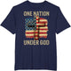 One Nation Under God American Flag Cross 4th of July Men