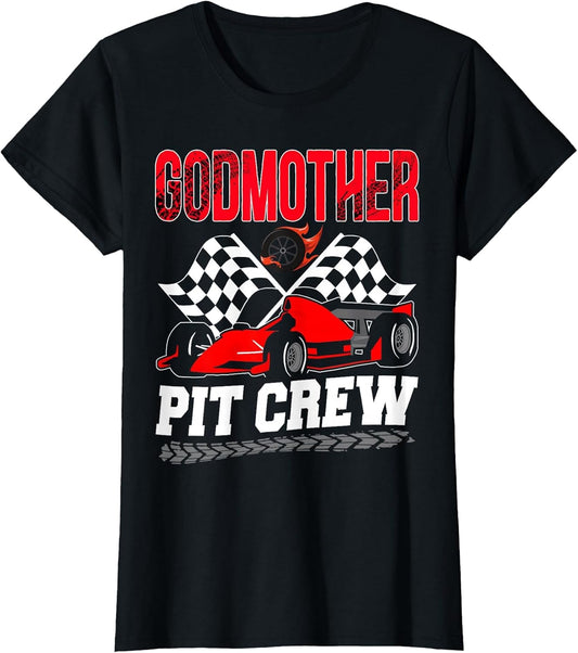 Godmother Pit Crew Racing Family Race Car Birthday Boy