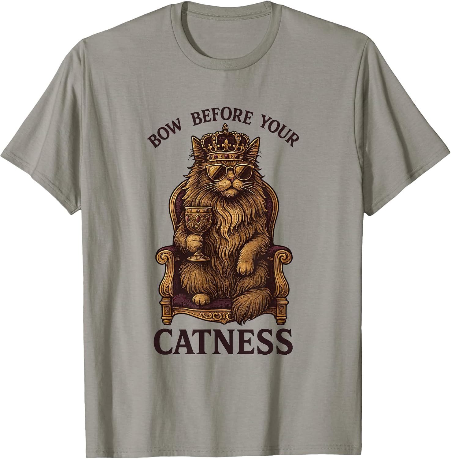 Bow Before Your Catness Royal Crown Funny Cat Lover Gifts