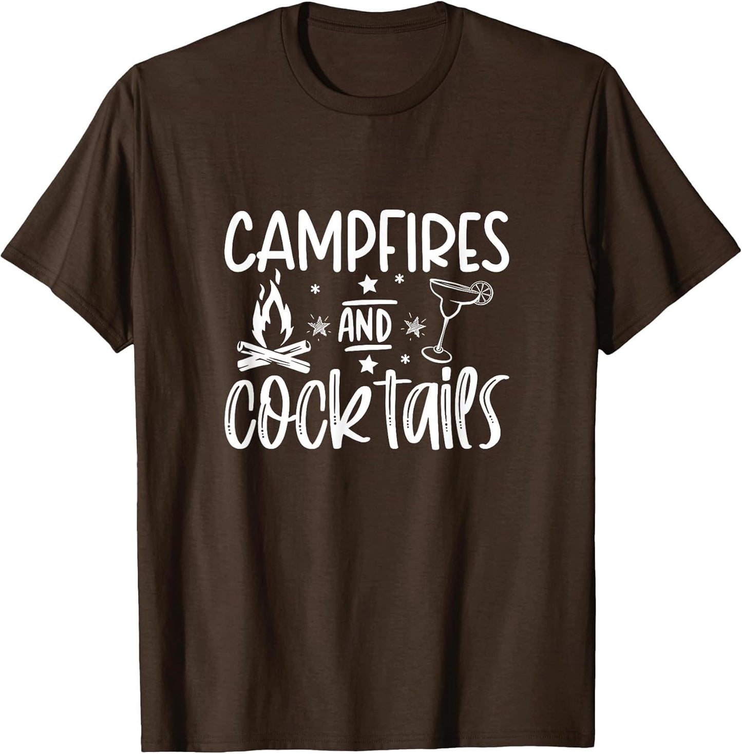 Campfires and Cocktails Funny Camper Camping Funny Drinking