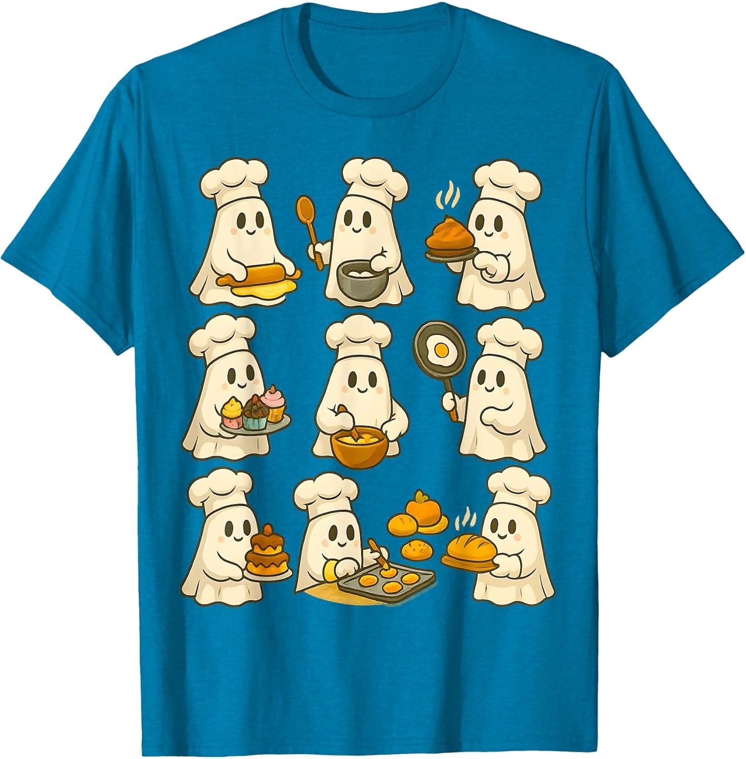 Cute Ghost Baker Halloween Baking for Pastry & Food Lovers
