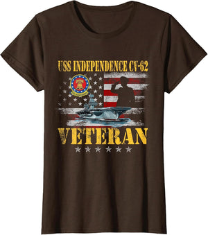 Vintage USS Independence CV-62 Aircraft Carrier Flag Veteran