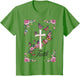 Faith Cross Butterflies Floral Religious Christ Flowers