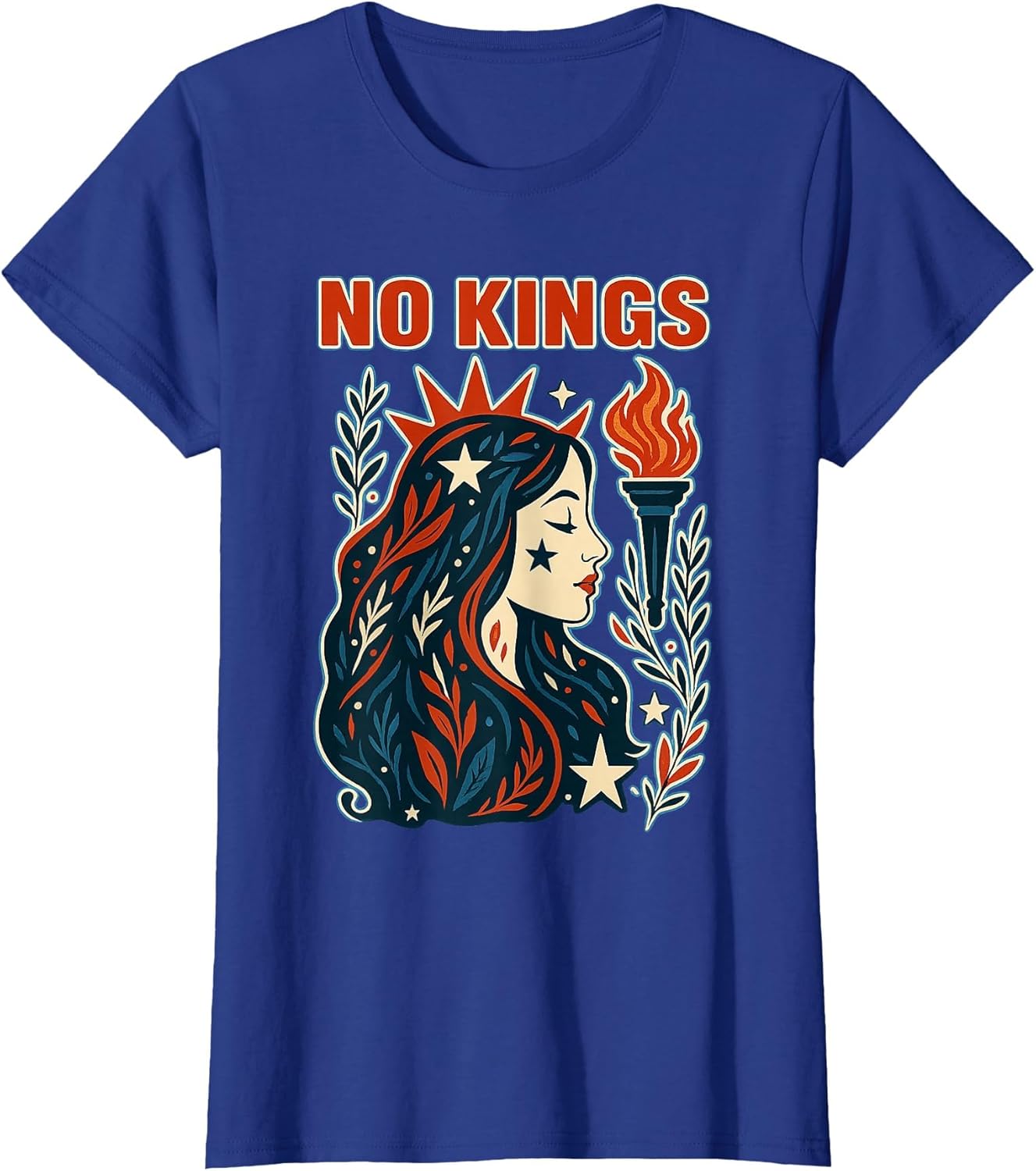 No Kings Retro Patriotic Woman Liberty