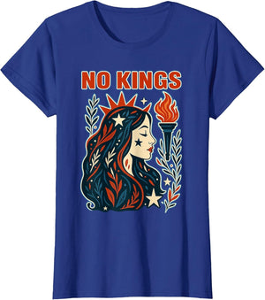 No Kings Retro Patriotic Woman Liberty