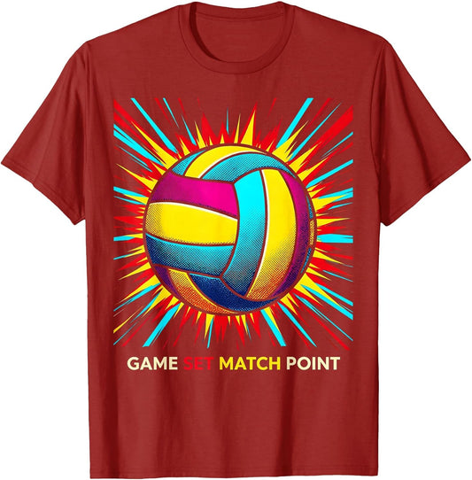 Game Set Match Point Volleyball Design