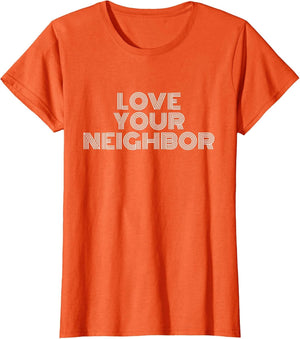 Love Your Neighbor Retro Typography Faith Kindness Message