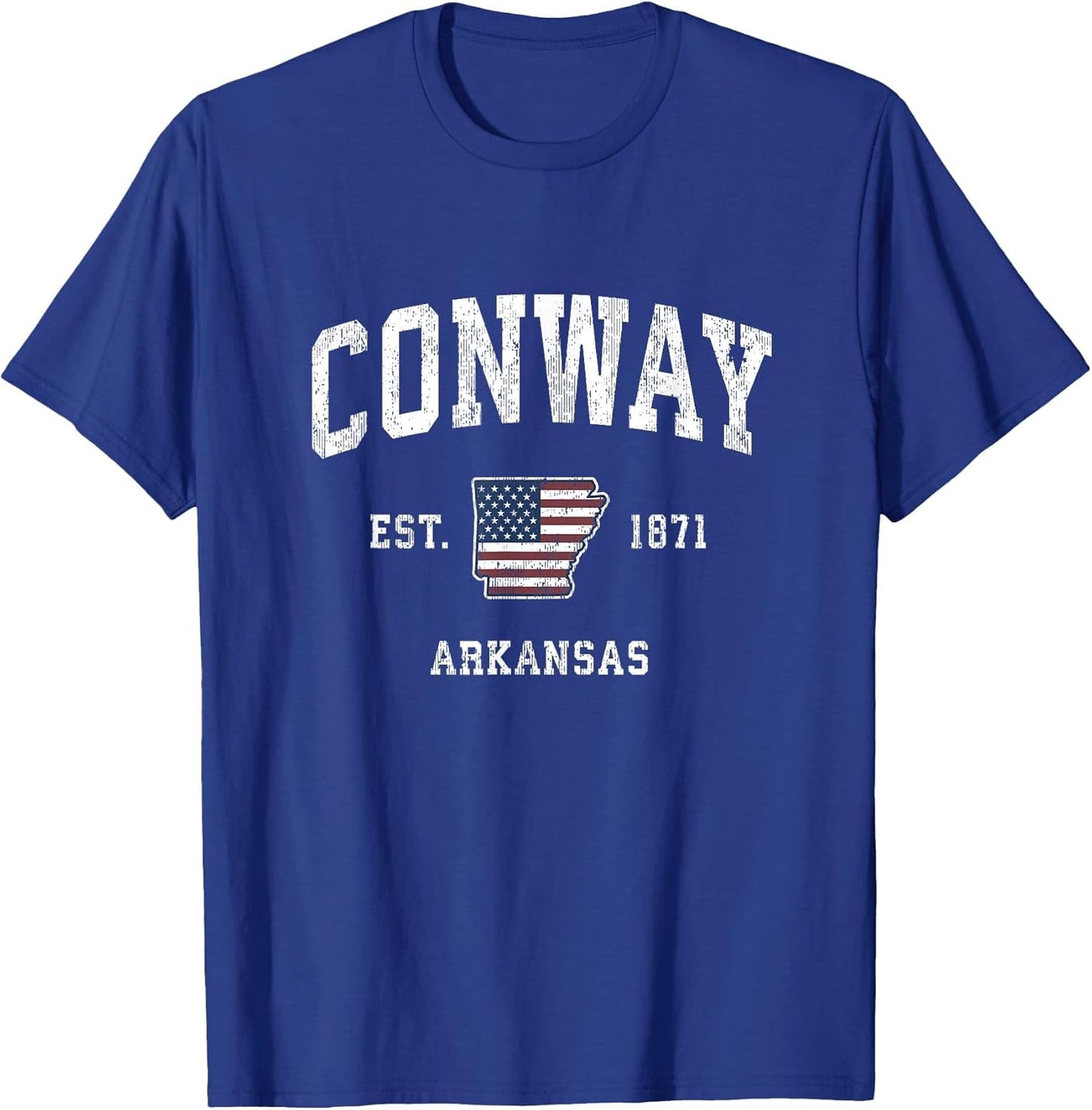 Conway Arkansas AR Vintage American Flag Sports Design