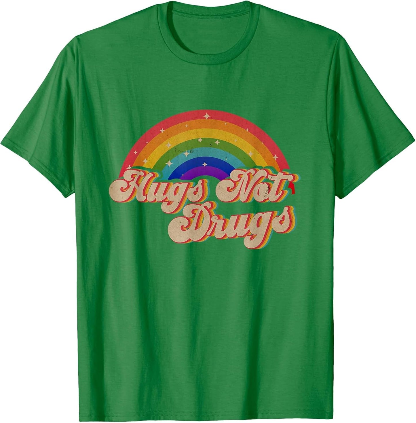 Narcotics Anonymous Hugs Not Drugs AA NA Sobriety Rainbow