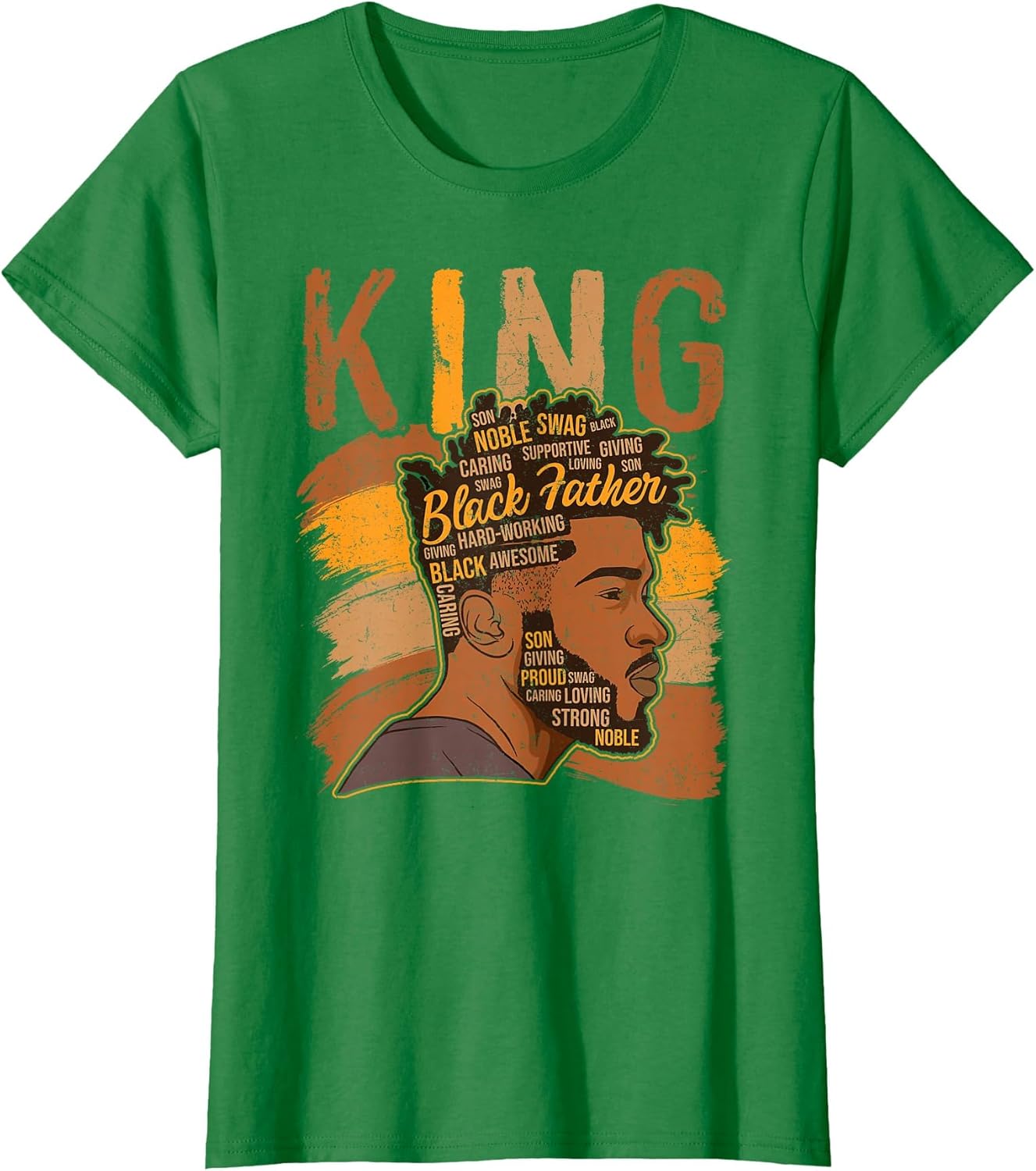 Strong Black King African American Natural Afro Men Boy