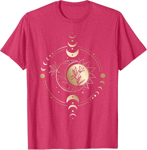 Mystic Moon and Sun Phase Celestial Boho Vintage