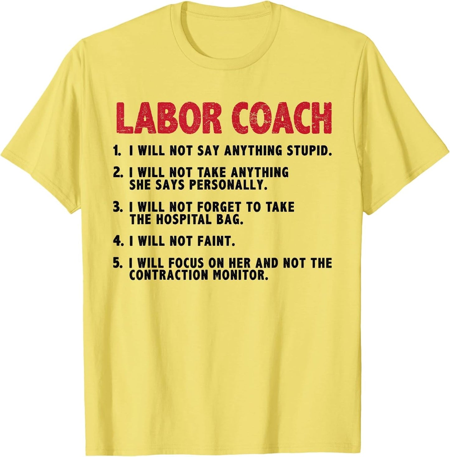 Labor Coach Expecting Dad Rules Funny Papa Baby Vintage