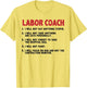 Labor Coach Expecting Dad Rules Funny Papa Baby Vintage