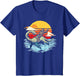 Fun Bigfoot Riding Nessie Funny Legends & Retro 80s Sunset
