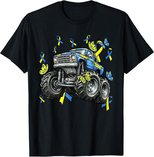 Kids Down Syndrome Awareness Monster Truck T21 Toddler Boys