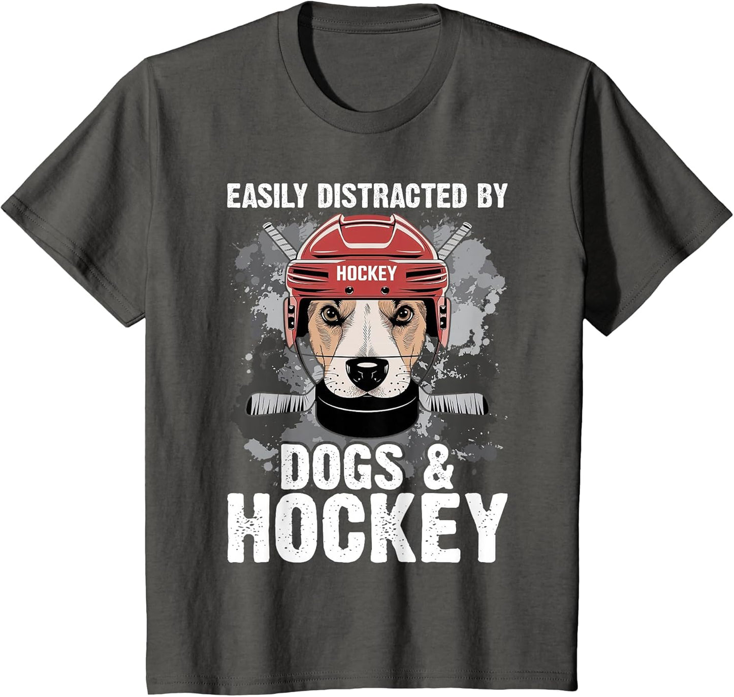 Easily Distracted by Dogs and Hockey Funny Dog Owner