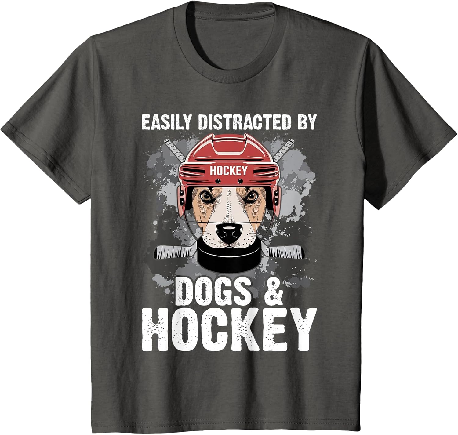Easily Distracted by Dogs and Hockey Funny Dog Owner