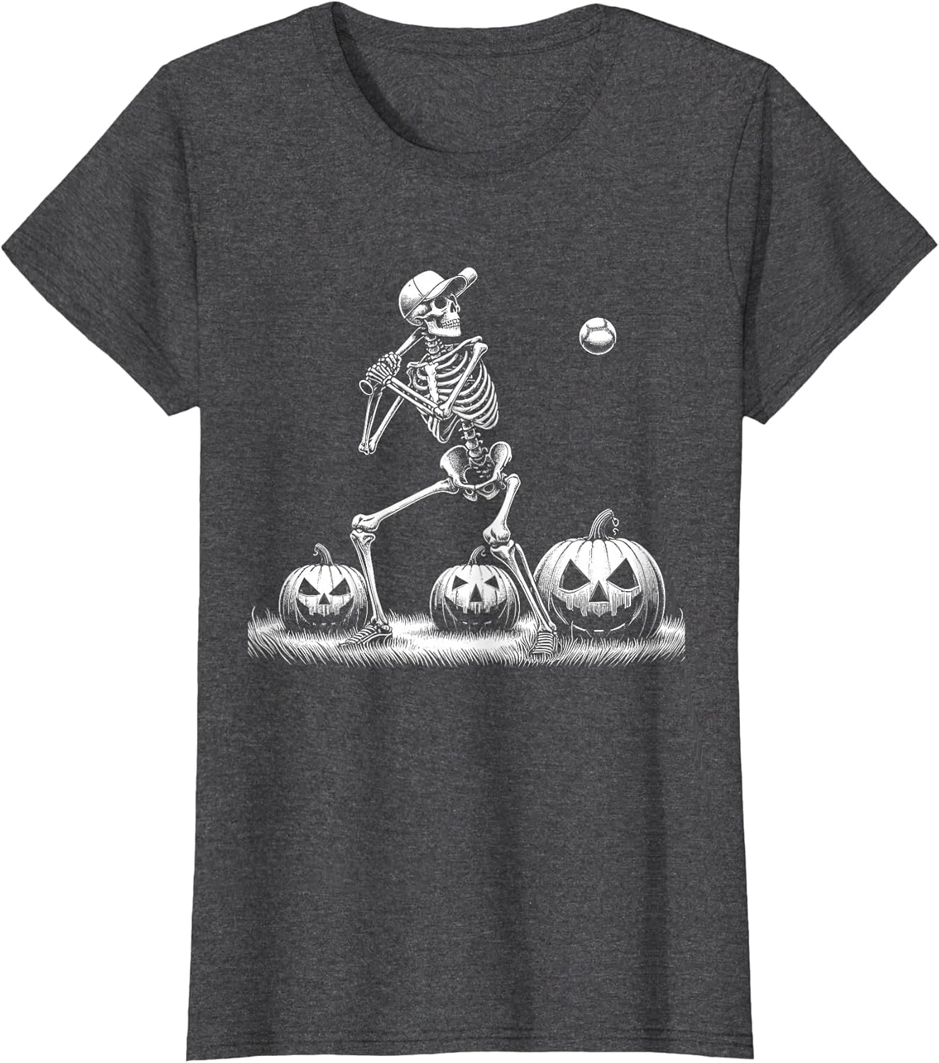 Funny Skeleton Baseball Player Halloween Kids