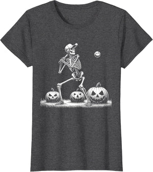 Funny Skeleton Baseball Player Halloween Kids
