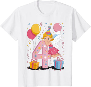Fairy 4th Birthday boy Girl 4 Years Old Fourth Four Fairy