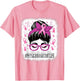 Physician Assistant Messy Bun Women Breast Cancer Awareness