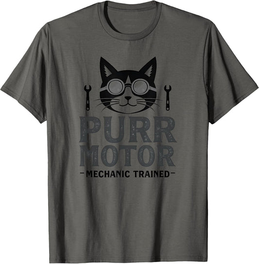 Purr Motor Mechanic Trained Cat Design
