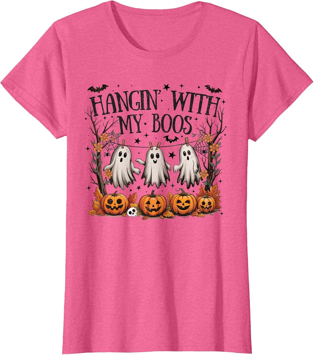 Retro Hanging with My Boos Spooky Halloween Ghost Women Kids