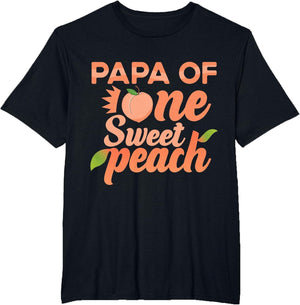 Papa First Birthday One Sweet Peach Bday Family Matching