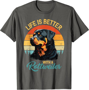 Retro Life is Better with A Rottweiler Rottie Dog Lover