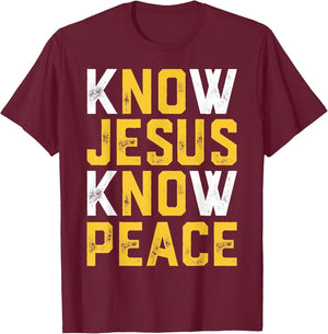 Christian Faith Religious Pastor Know Jesus Know Peace Quote