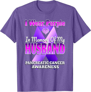 I Wear Purple in Memory of My Husband Pancreatic Cancer