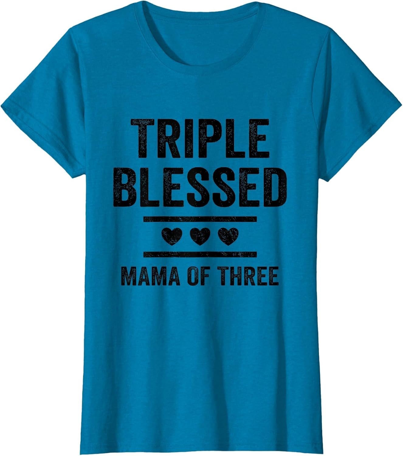 Triple Blessed Mama of Three Boys Girls Kids Blessed Mom
