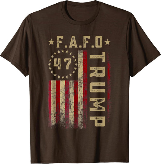 Funny Fafo Trump Shirt President 47 Trump Fafo American Flag
