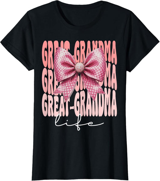 Great-Grandma Coquette Bow Pink Cute Grandma Mother's Day