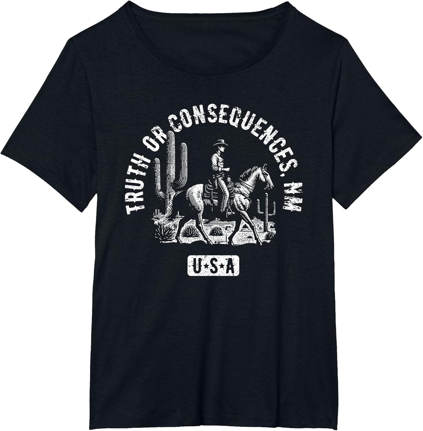 Truth or Consequences NM USA Cowboy Horse Distressed Design